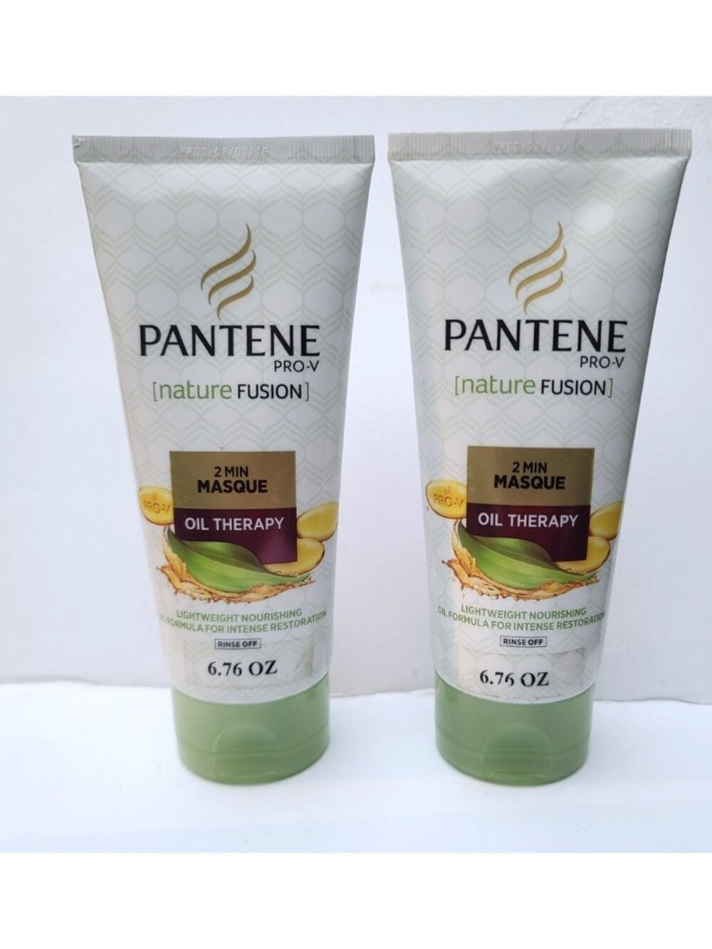 Pantene PRO-V Nature Fusion 2 Minute Masque Oil Therapy 2PK 6.7 Fl Oz HTF NEW